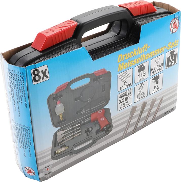 Image du produit BGS Marteaux-burineurs à air comprimé avec jeu d’outils 8 pièces (Fonctionnement sur batterie)