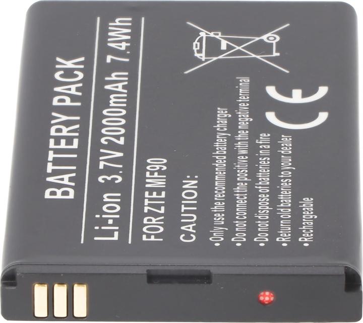 Actual product image AccuCell Akku ZTE MF90 (1 pcs., Device specific, 2000 mAh, Battery + charger)