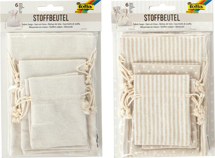 Produktbild Folia Stoffbeutel (Geschenktüte, 6 x)