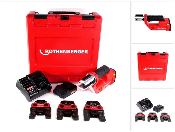 Produktbild Rothenberger ROMAX Compact TT Pressbacken-Set SV15-22-28, 1x 2 Ah (390 mm)