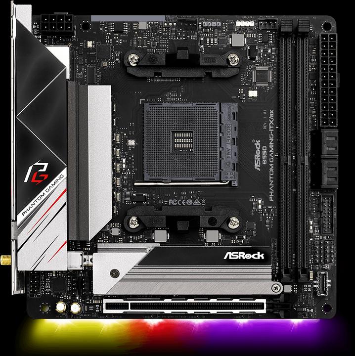 AsRock B550 Jeu fantôme ITX (AM4, AMD B550, Mini-ITX)