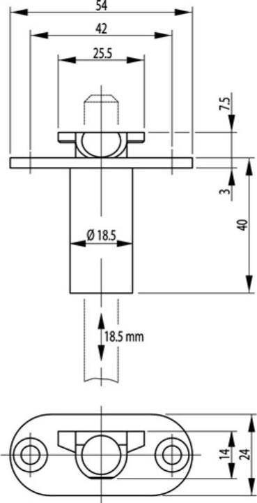 Actual product image BKS Switch lock 1895 20/80 / 100 mm DIN left / right galvanised steel Forend length 80 mm