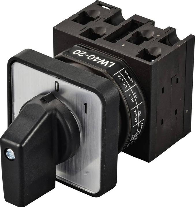 Tru Components TC-LW40-20 C04/2A48I Nockenschalter 20 A 690 V 1 x 45 ° Schwarz