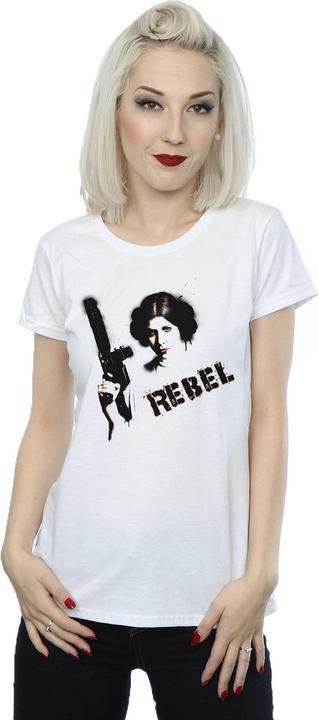 Actual product image Star Wars Womens/Ladies Princess Leia Rebel Cotton T-Shirt (XXL)