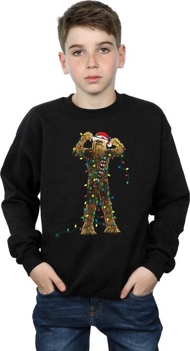 Actual product image Star Wars Boys Chewbacca Christmas Lights Sweatshirt (152, 158)