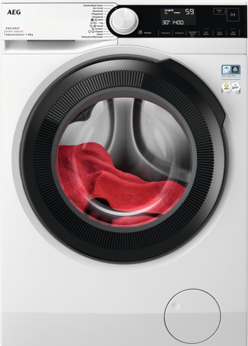 AEG LR9G70489 Waschmaschine / Serie 9000 mit AbsoluteCare® / 8,0 kg / Leise / Nachlegefunktion / Kin (8 kg, Links)