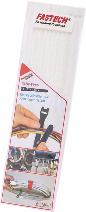 Fastech 10 STK ETK-1-2 STRAP 13 x 200 MM (Klettkabelbinder, 200 mm, 10 Stk.)