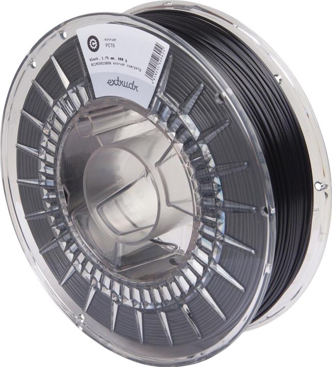 Produktbild Extrudr Filament PCTG Schwarz 1.75mm 800g (PCTG, 1.75 mm, 800 g, Schwarz)