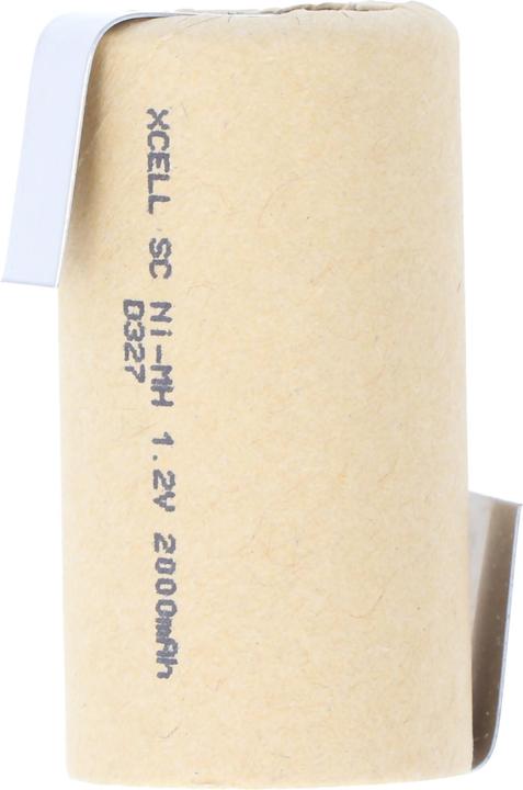 Produktbild AccuCell Akku Sub-C mit Lötfahne in Z-Form (Sub-C, 2200 mAh)