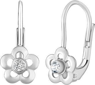 Image du produit Silvego Boucles d'oreilles fleur en argent avec Swarovski® Zircons SILVEGOB70164SW