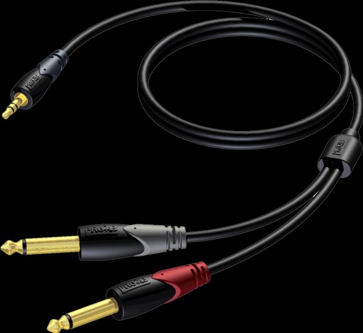 Actual product image Procab Cla713 (1.50 m, 3.5mm jack (AUX), 6.3mm jack)