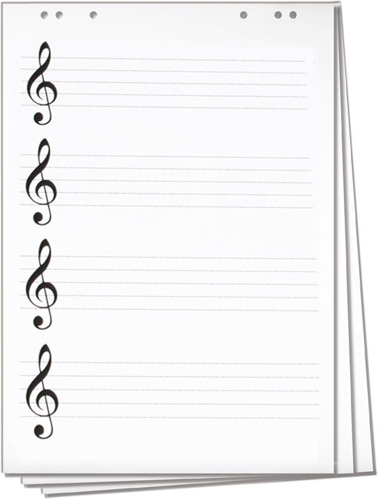 Produktbild Betzold Musik Flipchart-Block mit Notenlinien und Violinschlüssel
