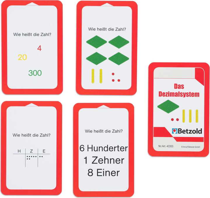 Image du produit Betzold Le système décimal - Jeu de cartes pour le cylindre magique (Allemand)