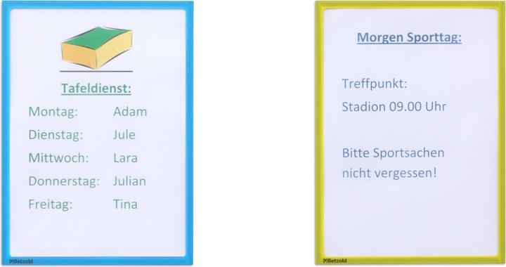 Produktbild Betzold Magnetische Infotaschen im 5er-Set, DIN A4 (5 x, A4)