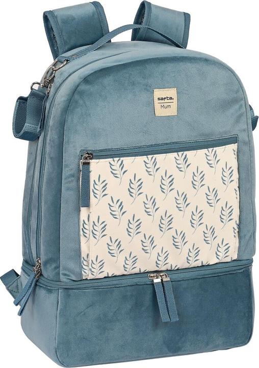 Safta Baby-Zubehör-Rucksack Leaves türkis (30 x 43 x 15 cm)