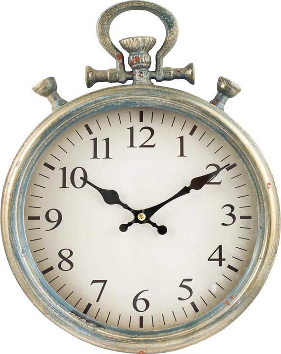 Image du produit Bhp Horloge murale Iron Antique Blue Glass Front (25 cm)