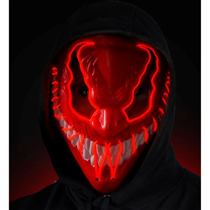 Actual product image Widmann Red monster mask with LED lighting