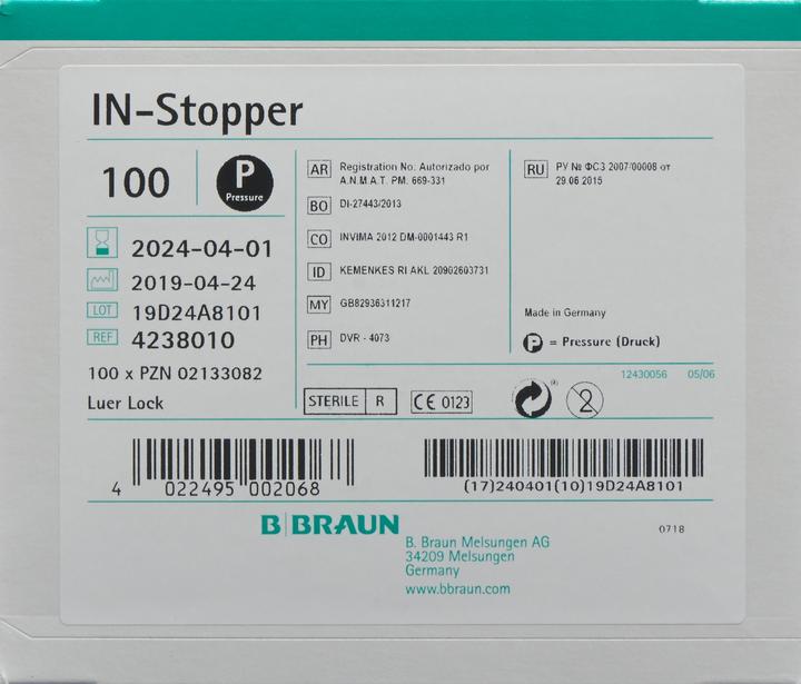 Immagine prodotto B.Braun B. Braun Instopfen Luer Lock giallo 100 pz.