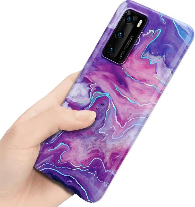 Actual product image Cadorabo IMD TPU Colorful Marble Cover (Huawei P40)
