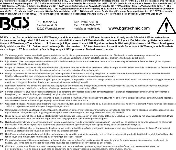Produktbild BGS Doppel-Maulschlüssel SW 36 x 41 mm (41 mm, 36 mm)