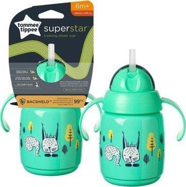 Actual product image Tommee Tippee training straw cup, 7m+, 300ml, green, 447830