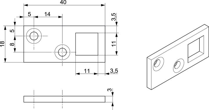 Actual product image MSL Rod guides for inlet lever edge ledgers 1807 (1 pcs.)