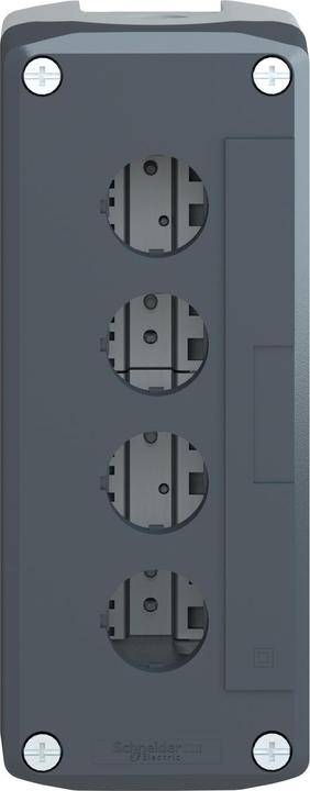 Produktbild Schneider Electric Tastergehäuse 22mm 4 Loch grau