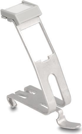 Produktbild Delock Keystone Halterung mit Beschriftungsfeld 1 Port für Hutschiene Metall