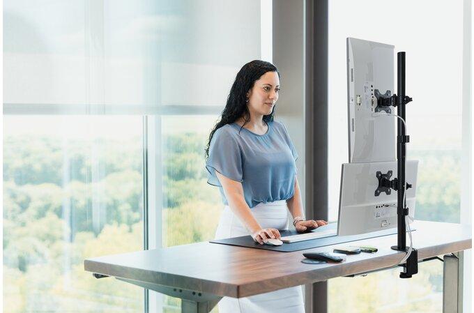 Actual product image Kensington Vertical Stacking Dual Arm (Table, 32")
