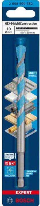Immagine prodotto Bosch Professional Zubehör Trapano multi-costruzione EXPERT HEX-9, 10 x 90 x 150 mm (10 millimetri)