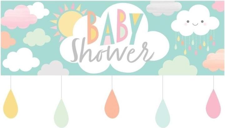 Produktbild Creative Party Sonne und Wolken Fahne Baby Shower Kunststoff Karton