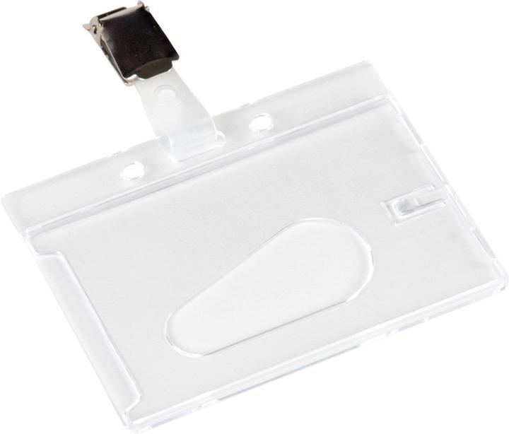 Actual product image Q-Connect Hard box for company ID cards with clip
