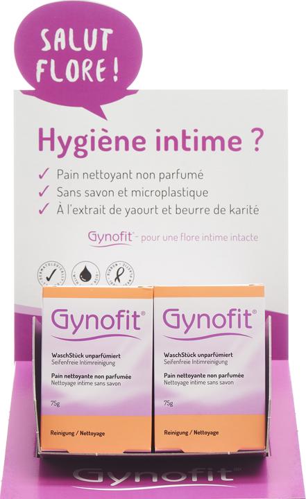Image du produit Gynofit Présentoir de comptoir Pièce de lavage non parfumée 10 pièces allemand/français (10980 ml, Lotion de toilette intime)