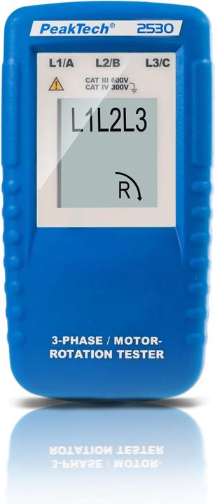 Image du produit Peaktech P 2530 Indicateur de sens de rotation (CAT III 600V)