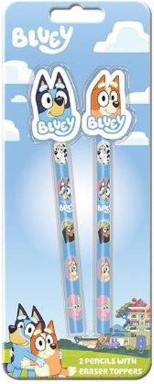 Actual product image Sombo Bluey pencils with topper (2 x)