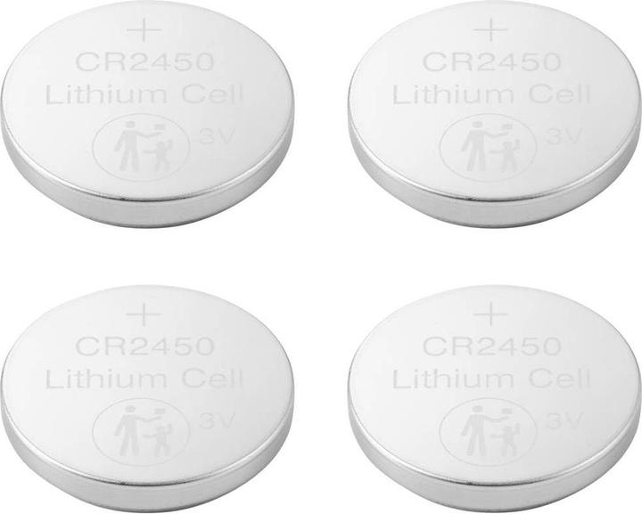 Actual product image Voltcraft CR2450 Button cell CR 2450 Lithium 580 mAh 3 V 4 pcs. (4 pcs., CR2450, 580 mAh)