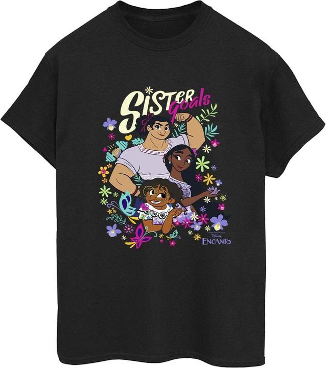 Actual product image Disney Womens/Ladies Encanto Sister Goals Cotton Boyfriend T-Shirt (3XL)