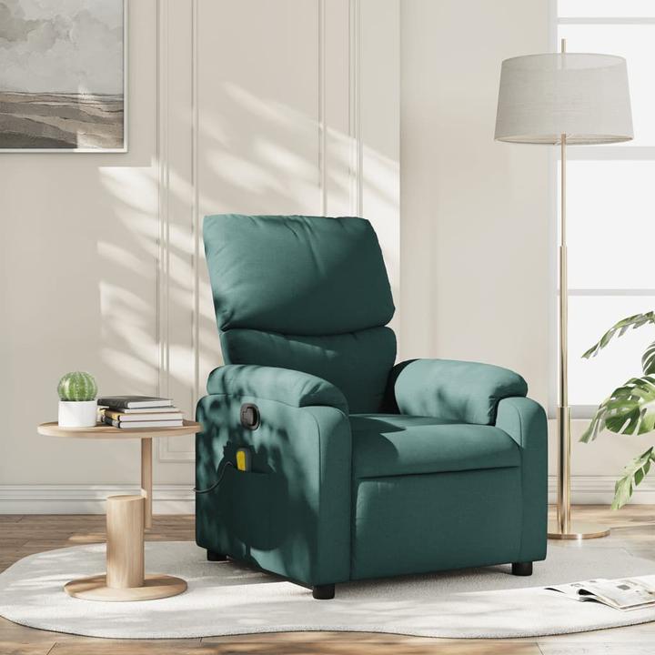 Image du produit VidaXL Fauteuil de massage vert foncé Tissu,Couleur : vert foncé,Matériaux