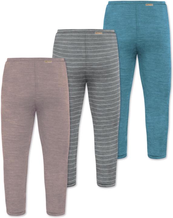 Image du produit Normani Lot de 3 slips bébé mérinos avec pieds - 9543 (74)