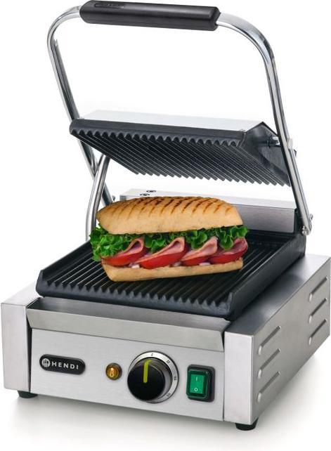 Produktbild Hendi Profi Kontaktgrill Gastro EINZEL - oben und unten gerillt