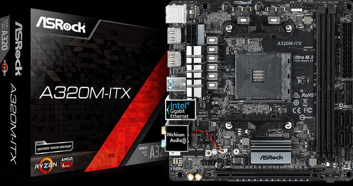 Produktbild AsRock A320M-ITX (AM4, AMD A320, Mini-ITX)