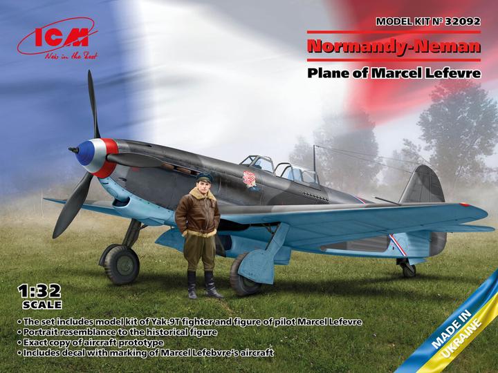 Actual product image ICM Normandy-Neman. Plane of Marcel Lefevre(Yak-9T w.M.Lefevre figure)