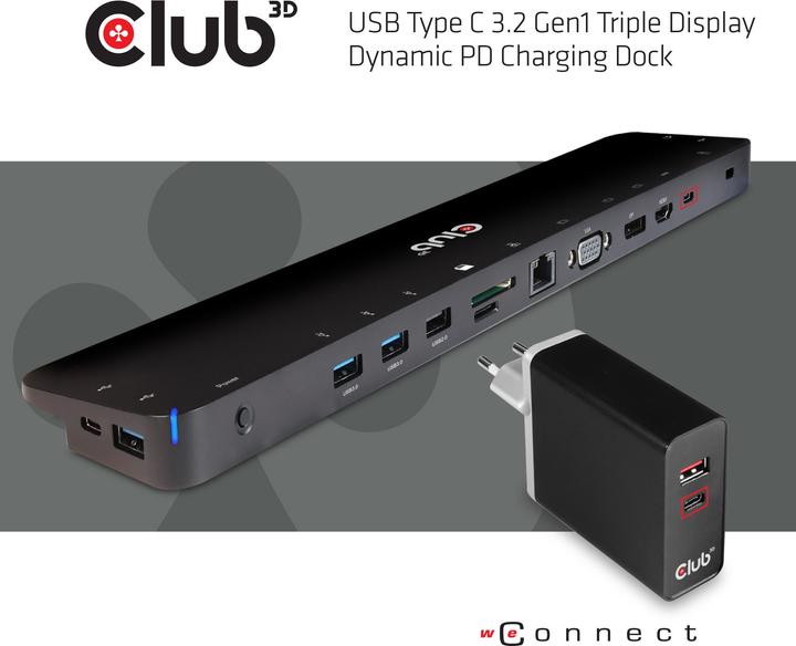 Produktbild Club 3D CSV-1564 (USB-C, 3 Ports)