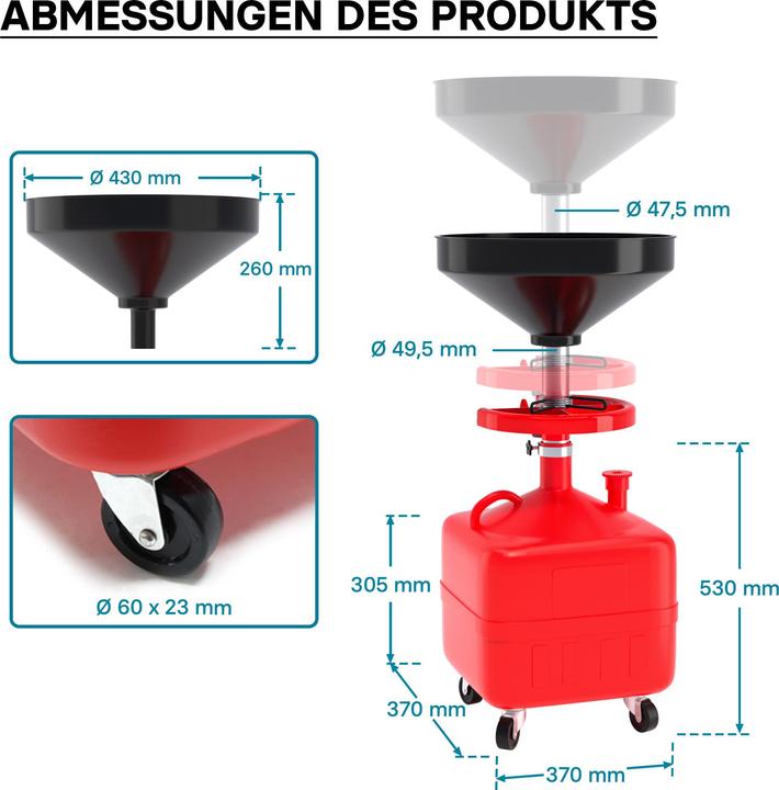 Actual product image Wiltec Oil collecting trolley