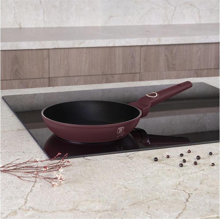 Image du produit BerlingerHaus Set de poêles à frire, 3 pièces, Ã˜ 20/24/28cm, bordeaux (28 cm, Poêle à frire, Aluminium)