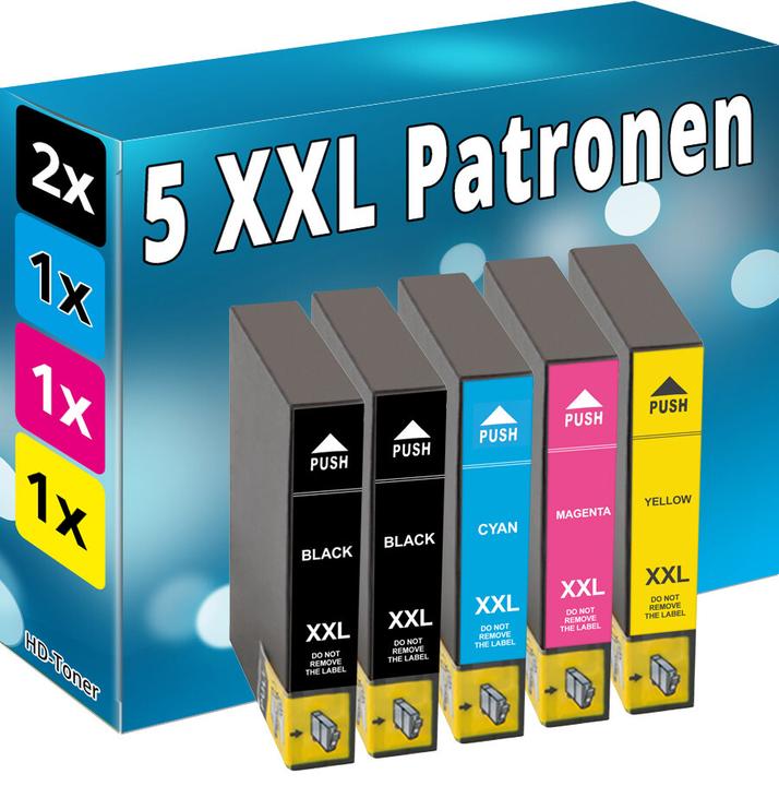Actual product image Druckfuxx 5x XL PATRONEN für EPSON DX4000 DX8450 DX7000F SX200 SX400 SX405 wifi