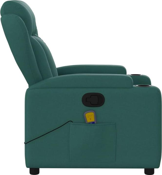 Actual product image VidaXL Massage chair dark green fabric,Colour: dark green,Material