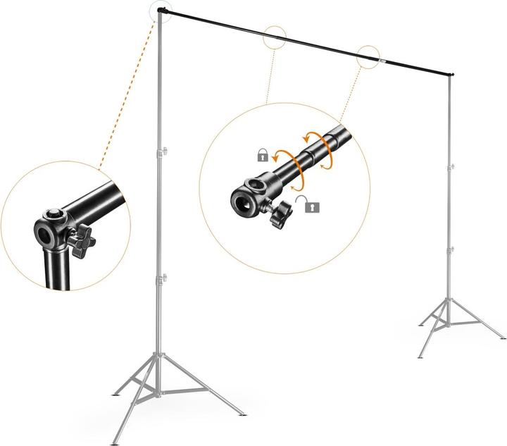 Immagine prodotto Walimex Asta di sfondo del telescopio (3 cm, 307 cm)