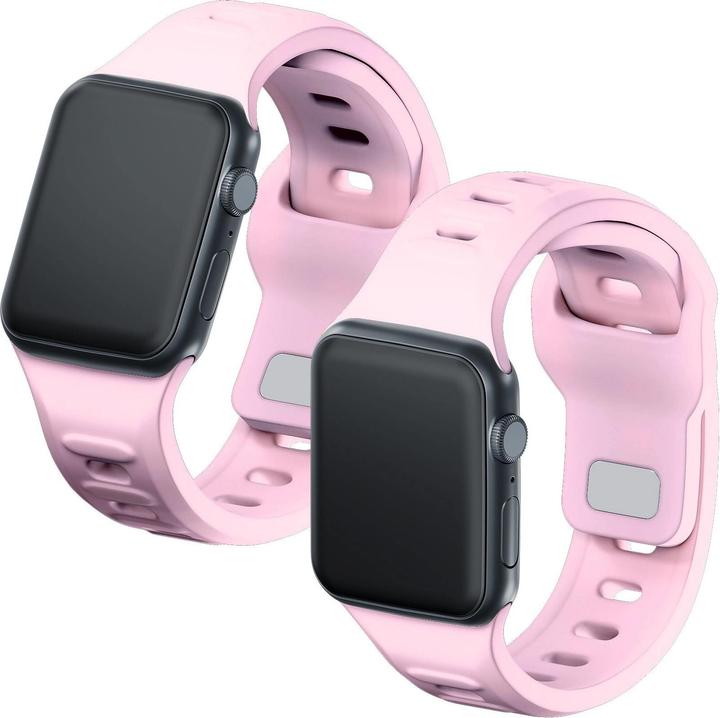 Produktbild 3MK Silicone Watch Strap Powder Pink dla Apple Watch 42/44/45/49 mm