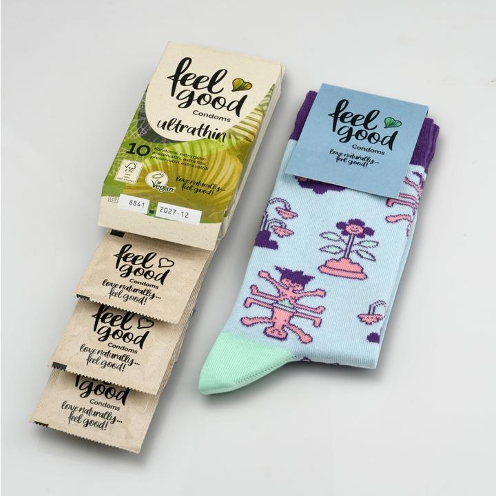 Feelgood Condoms Ultrathin + Socks Gr. 36 - 40 (10 pcs)